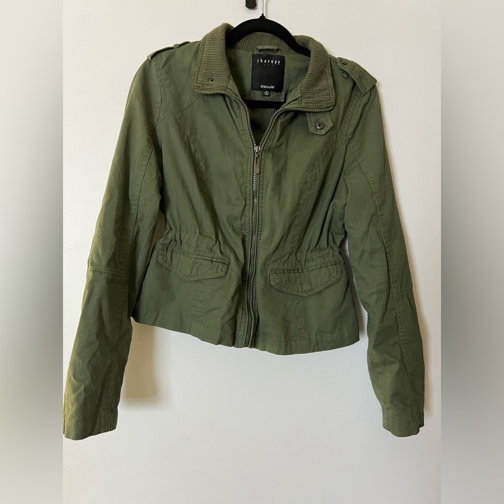 Therapy Army Green Utility Jacket for Women Size XL